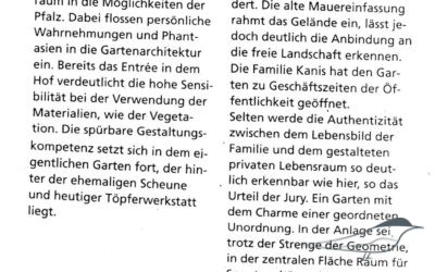 DGGL Sonderpreis Gartenkultur. “Garten und Landschaft” / 2001