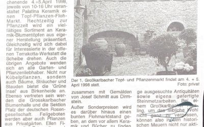 1.Topf-Pflanzenmarkt. “DIE RHEINPFALZ” / 1998